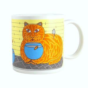 Vintage Orange Tabby Cat Mug Taylor NG Classy Critter Kitty Katfish Coffee Tea